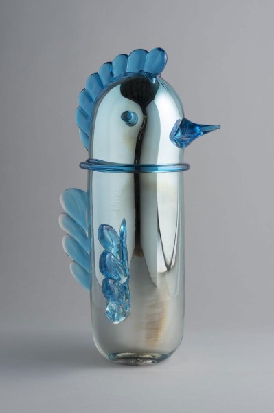 The rooster blu - Murano Art Glass